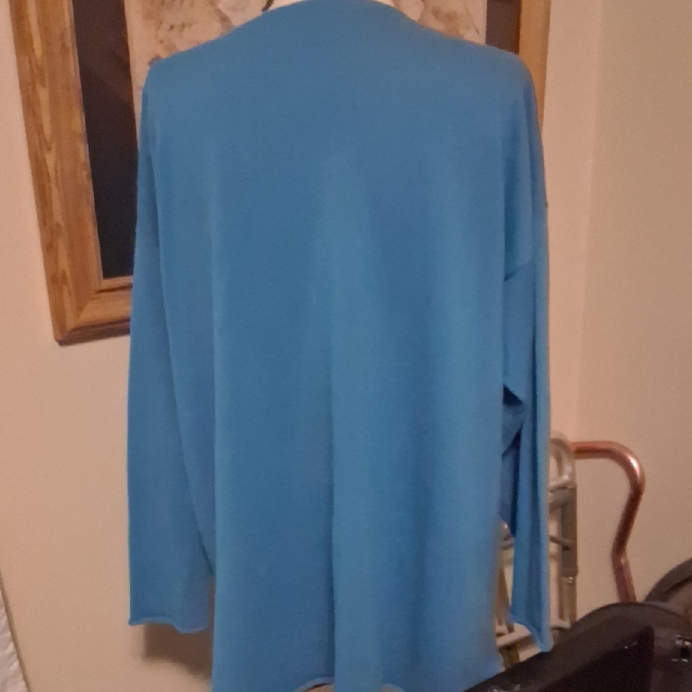 Eskandar Vibrant Blue Knit Top - Picture 2 of 3